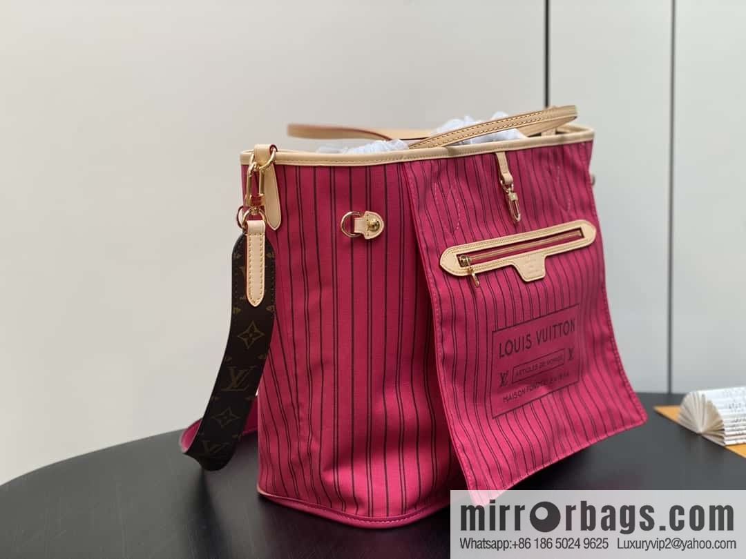 [Original order boutique] M12257 presbyopia plum red, available on both sides, variable code chip version, shopping bag series NEVERFULL medium handbag