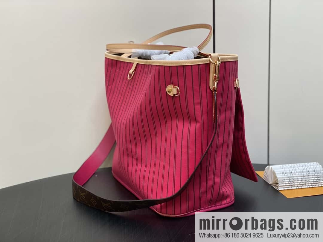 [Original order boutique] M12257 presbyopia plum red, available on both sides, variable code chip version, shopping bag series NEVERFULL medium handbag