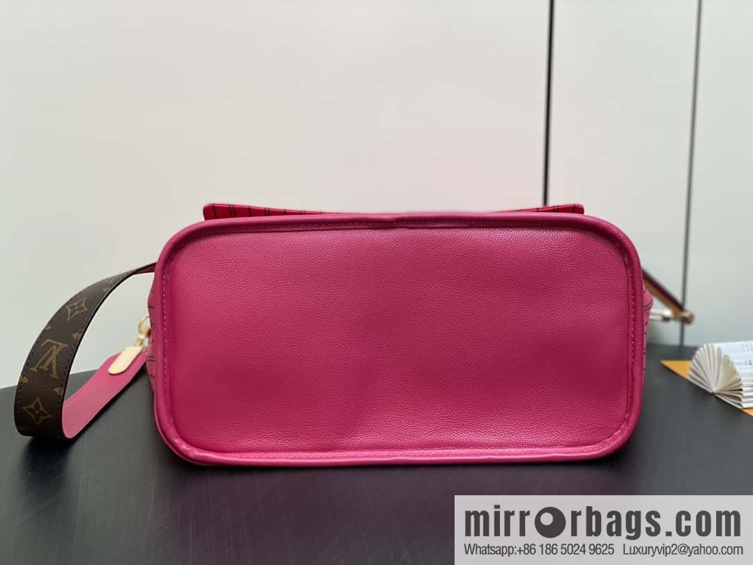[Original order boutique] M12257 presbyopia plum red, available on both sides, variable code chip version, shopping bag series NEVERFULL medium handbag