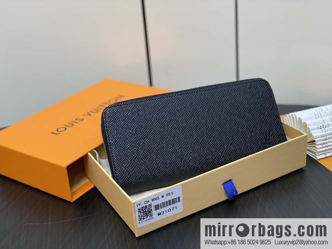 [Original order boutique] M31071 black cross pattern, full leather single zipper wallet series Zippy zipper wallet M60017 11721 black