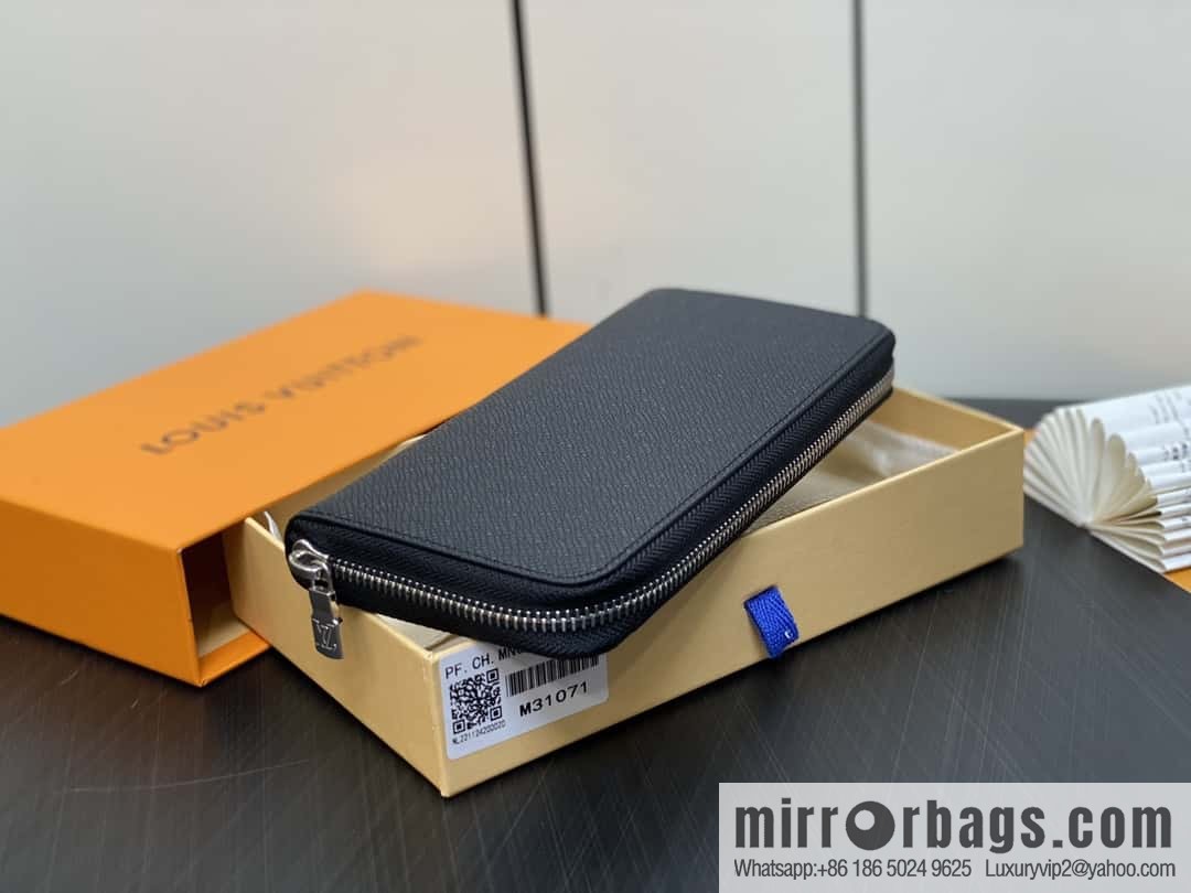 [Original order boutique] M31071 black cross pattern, full leather single zipper wallet series Zippy zipper wallet M60017 11721 black