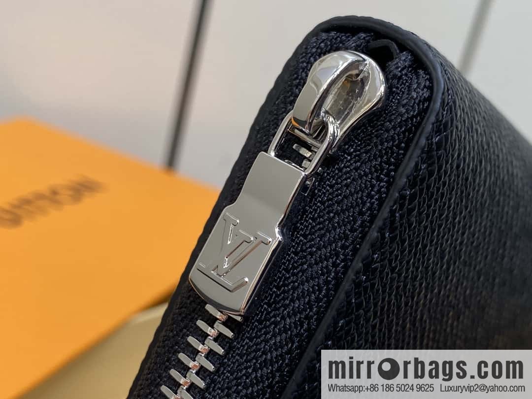 [Original order boutique] M31071 black cross pattern, full leather single zipper wallet series Zippy zipper wallet M60017 11721 black