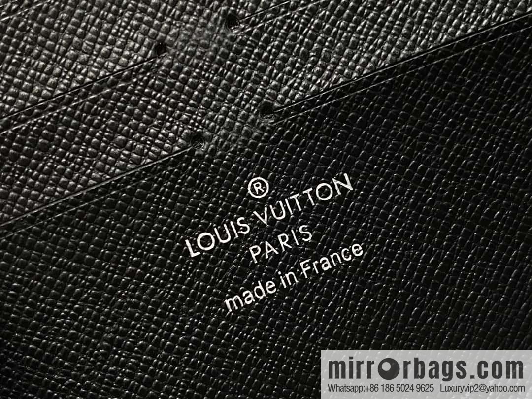 [Original order boutique] M31071 black cross pattern, full leather single zipper wallet series Zippy zipper wallet M60017 11721 black