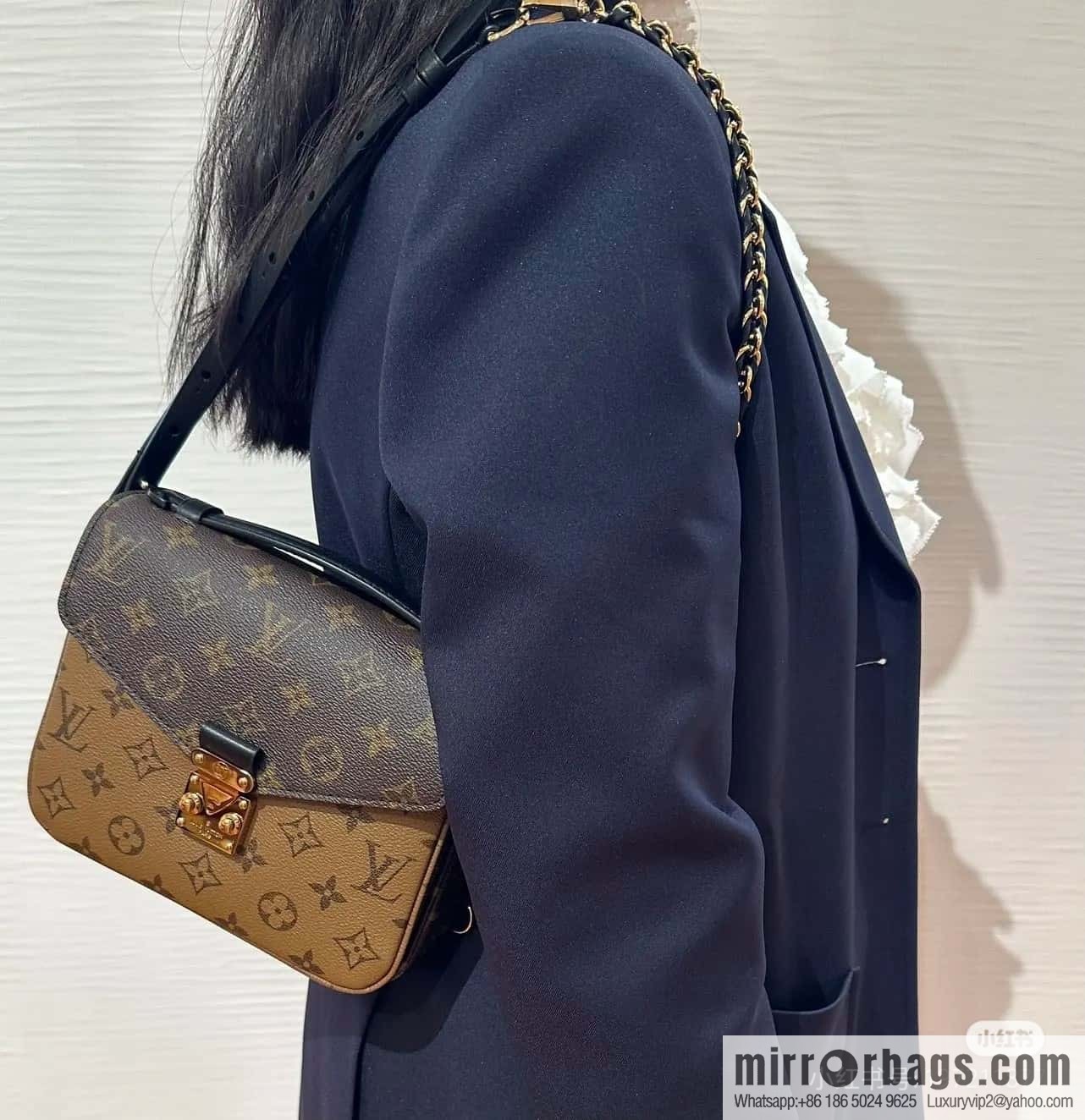 [Original order boutique] M11941 presbyopia color matching, double shoulder mailman bag, series Pochette Métis handbag