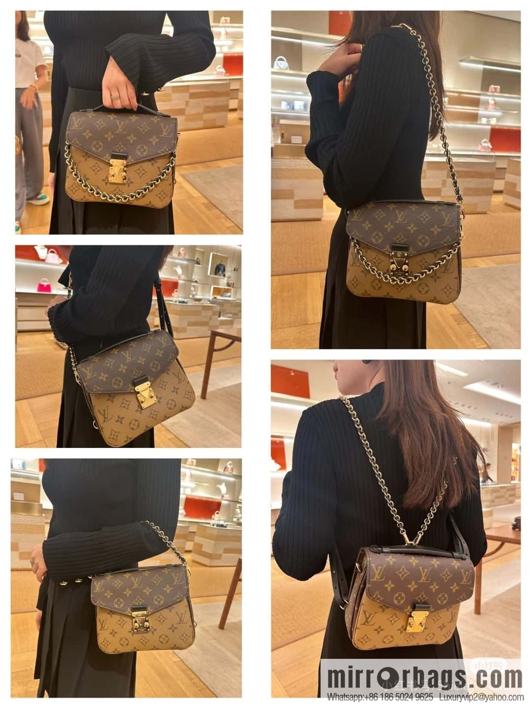 [Original order boutique] M11941 presbyopia color matching, double shoulder mailman bag, series Pochette Métis handbag