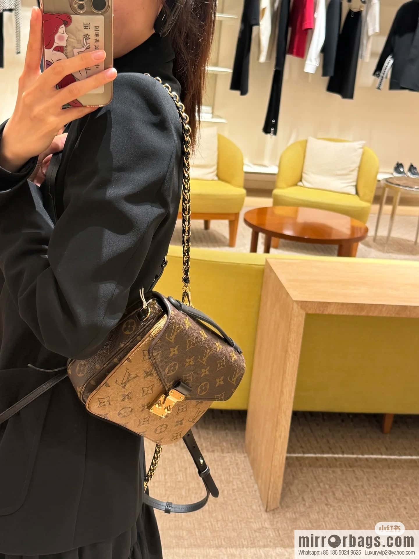 [Original order boutique] M11941 presbyopia color matching, double shoulder mailman bag, series Pochette Métis handbag