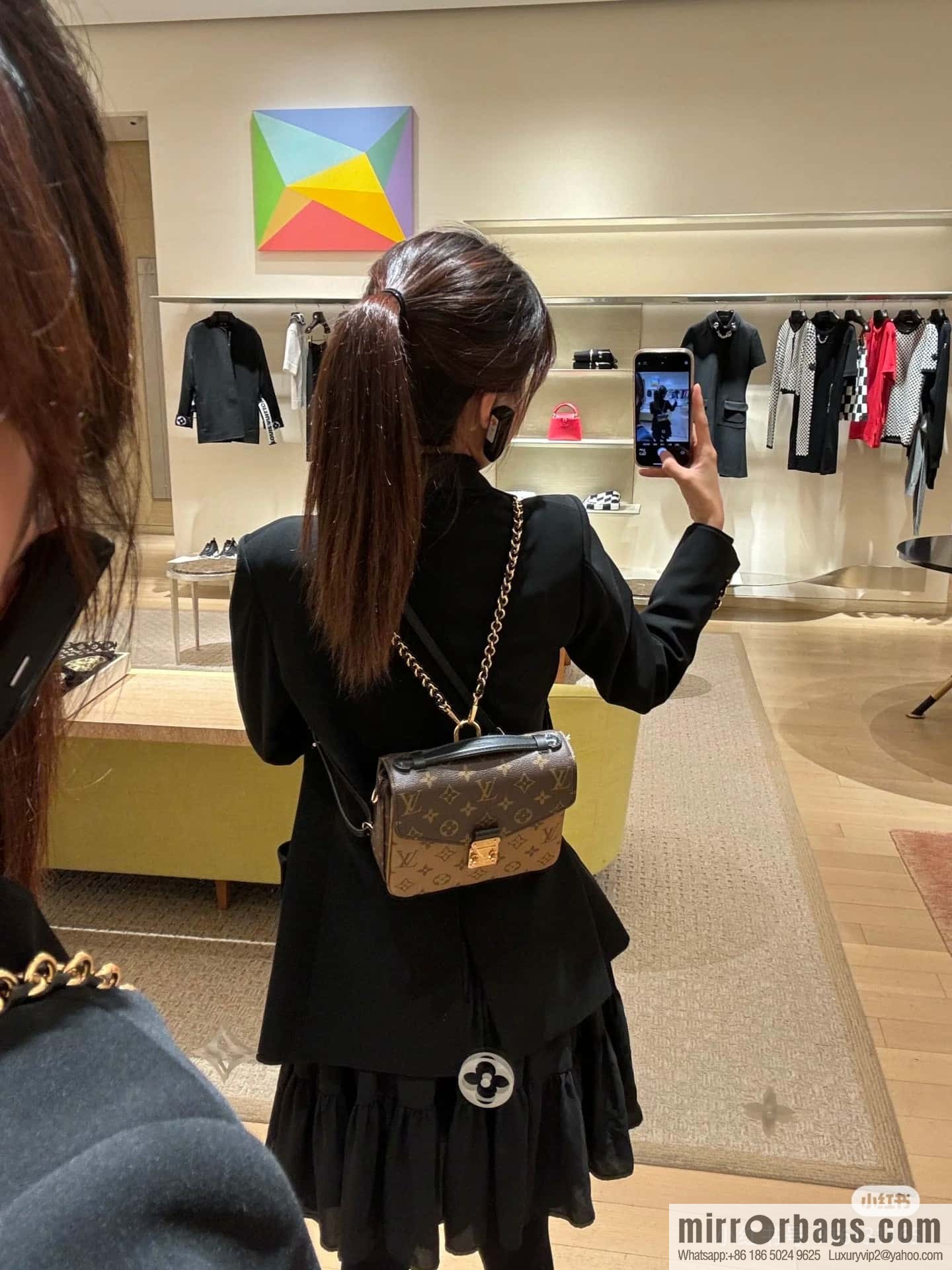 [Original order boutique] M11941 presbyopia color matching, double shoulder mailman bag, series Pochette Métis handbag
