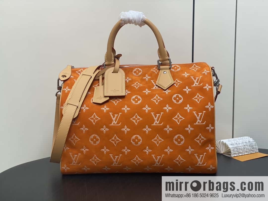 [Original order boutique] M24430 matte orange, pillow bag speedy series, this Speedy P9 Bandoulière 40 Monogram Leather handbag