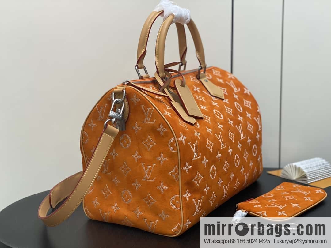 [Original order boutique] M24430 matte orange, pillow bag speedy series, this Speedy P9 Bandoulière 40 Monogram Leather handbag