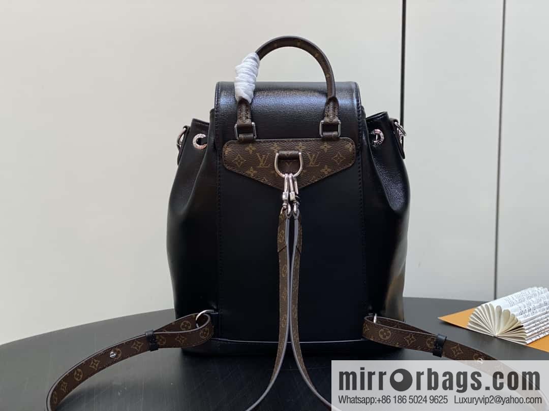 [Original order boutique] M12587 black full leather, backpack series, this Montsouris small backpack.
