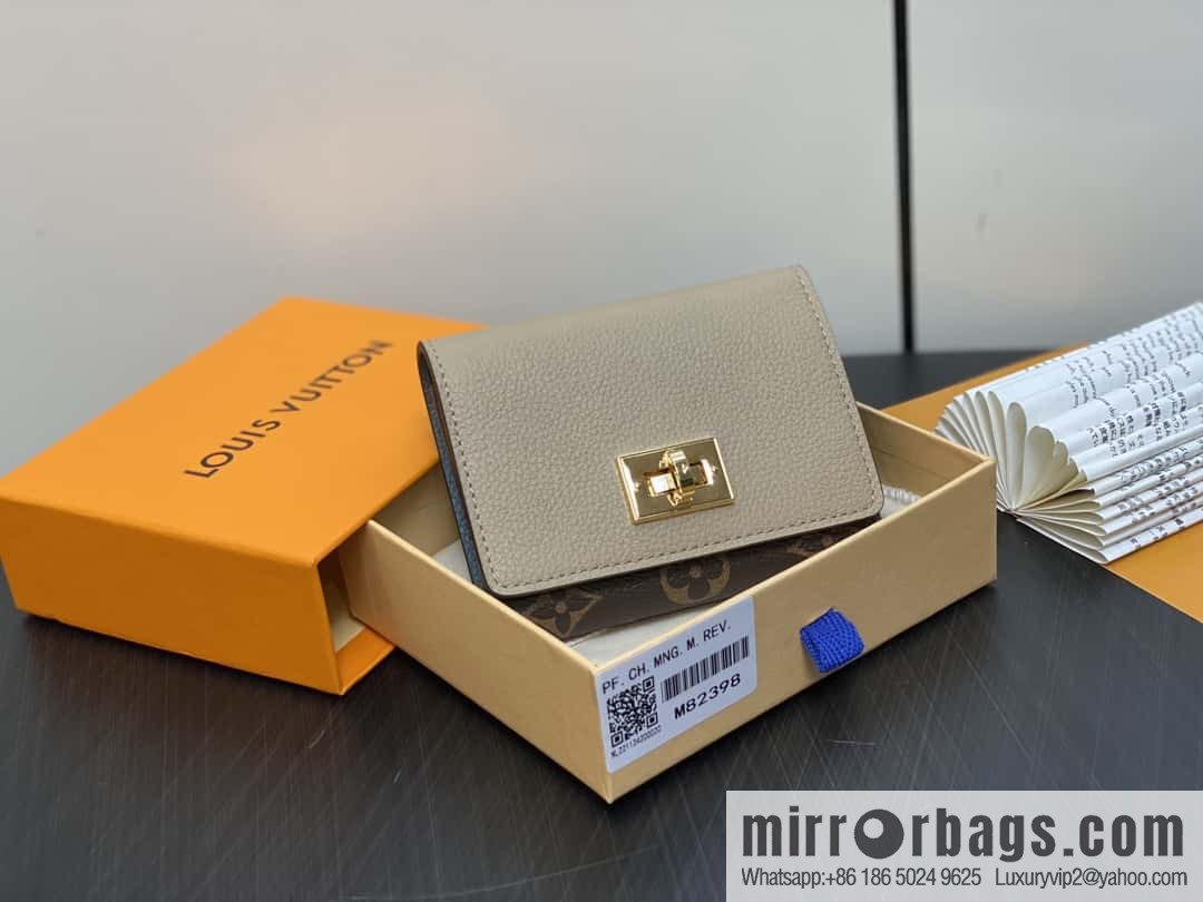 [Original order boutique] M82398 khaki, three-fold wallet series Victorine wallet