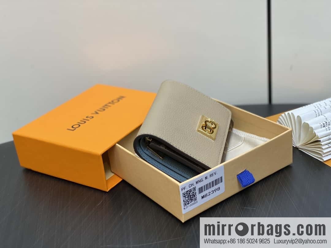 [Original order boutique] M82398 khaki, three-fold wallet series Victorine wallet