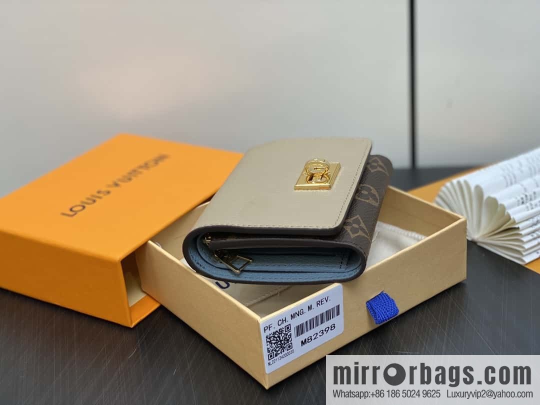 [Original order boutique] M82398 khaki, three-fold wallet series Victorine wallet