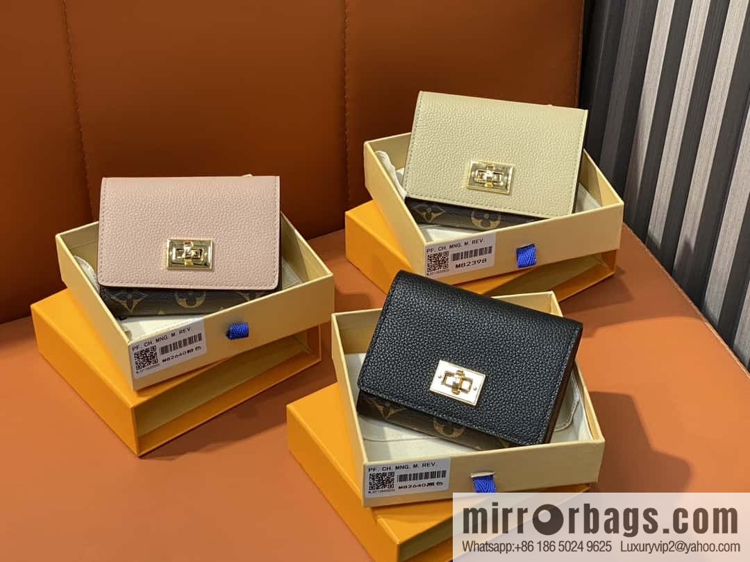 [Original order boutique] M82398 khaki, three-fold wallet series Victorine wallet