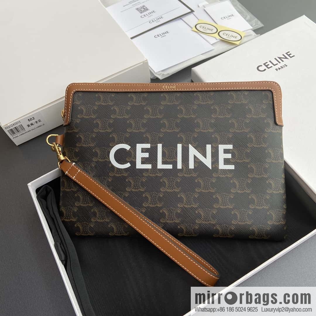 CELINE TRIOMPHE Iconic Printed Clutch Bag 10J502FES.04LU 502 Old Flower