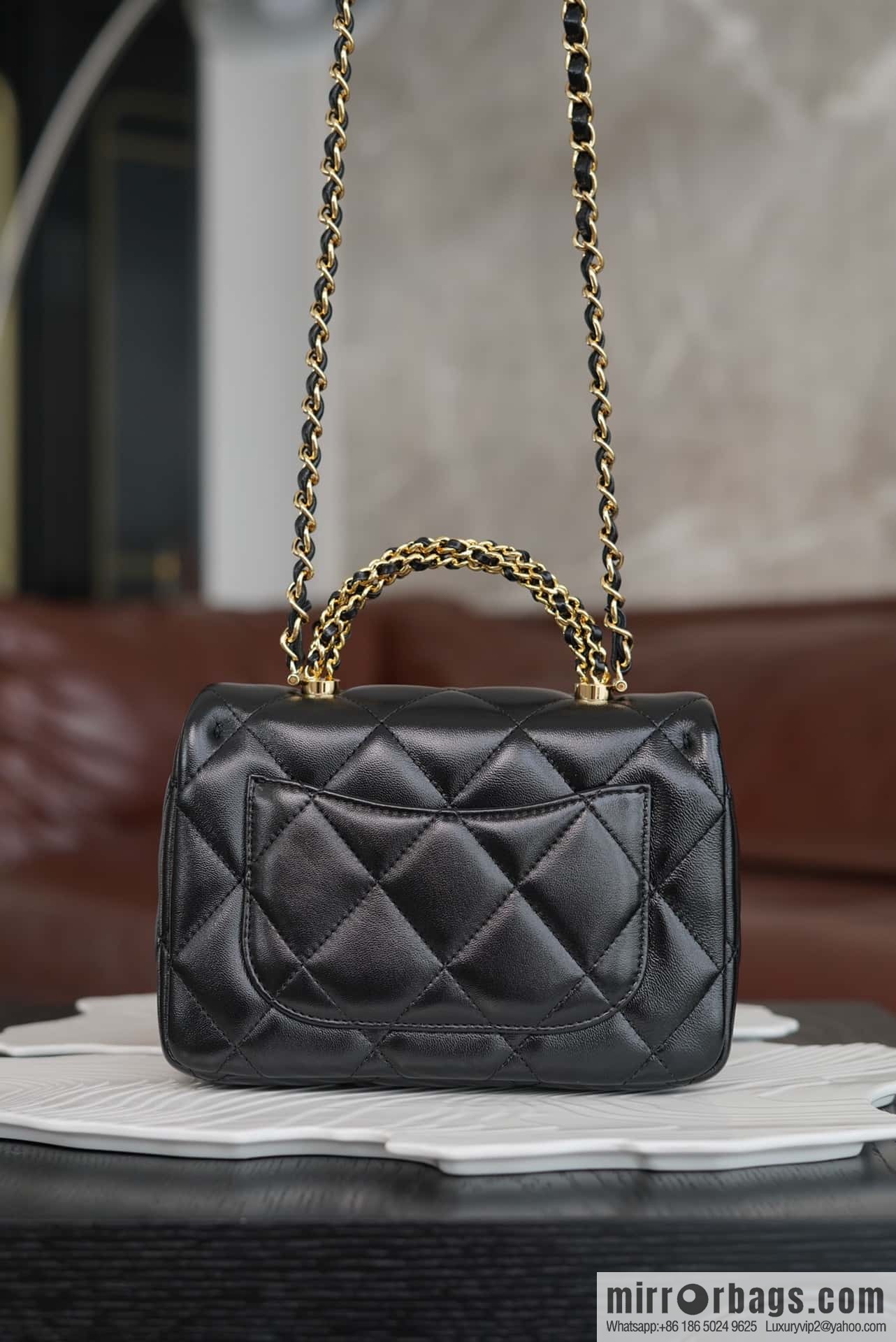 CHANEL 24b Flap New thick chain handle, fat square, small AS5032 B17665 94305