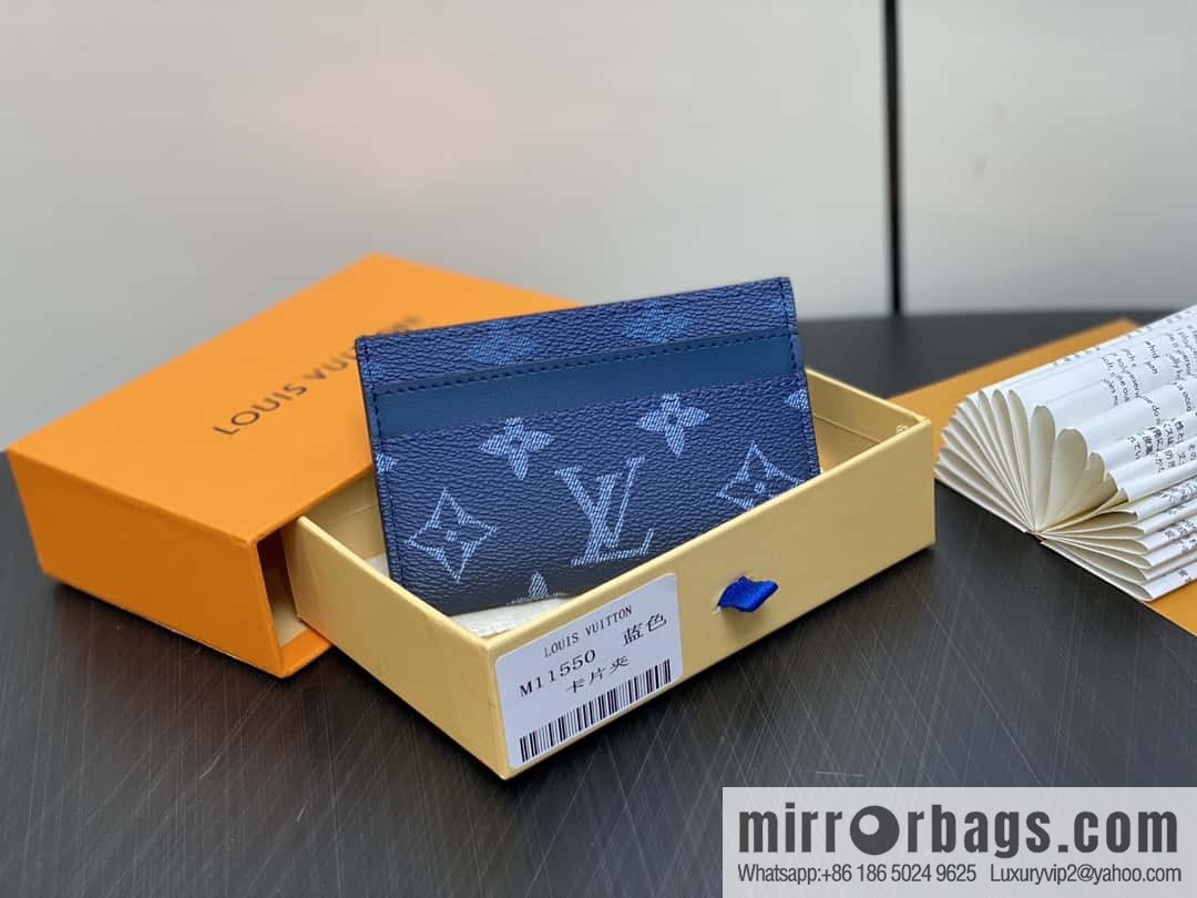 [Original order boutique] M11550 blue, card bag wallet series, card clip