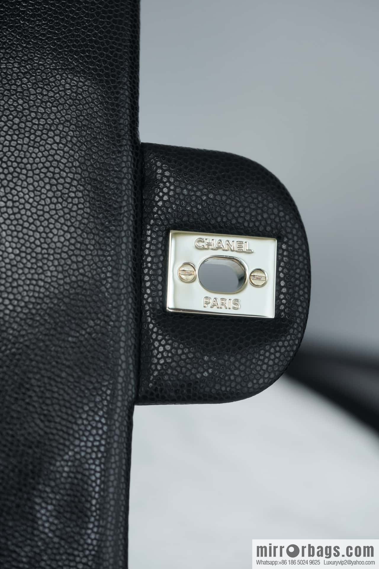 CHANEL 24p handle Kelly box, black large AS4712
