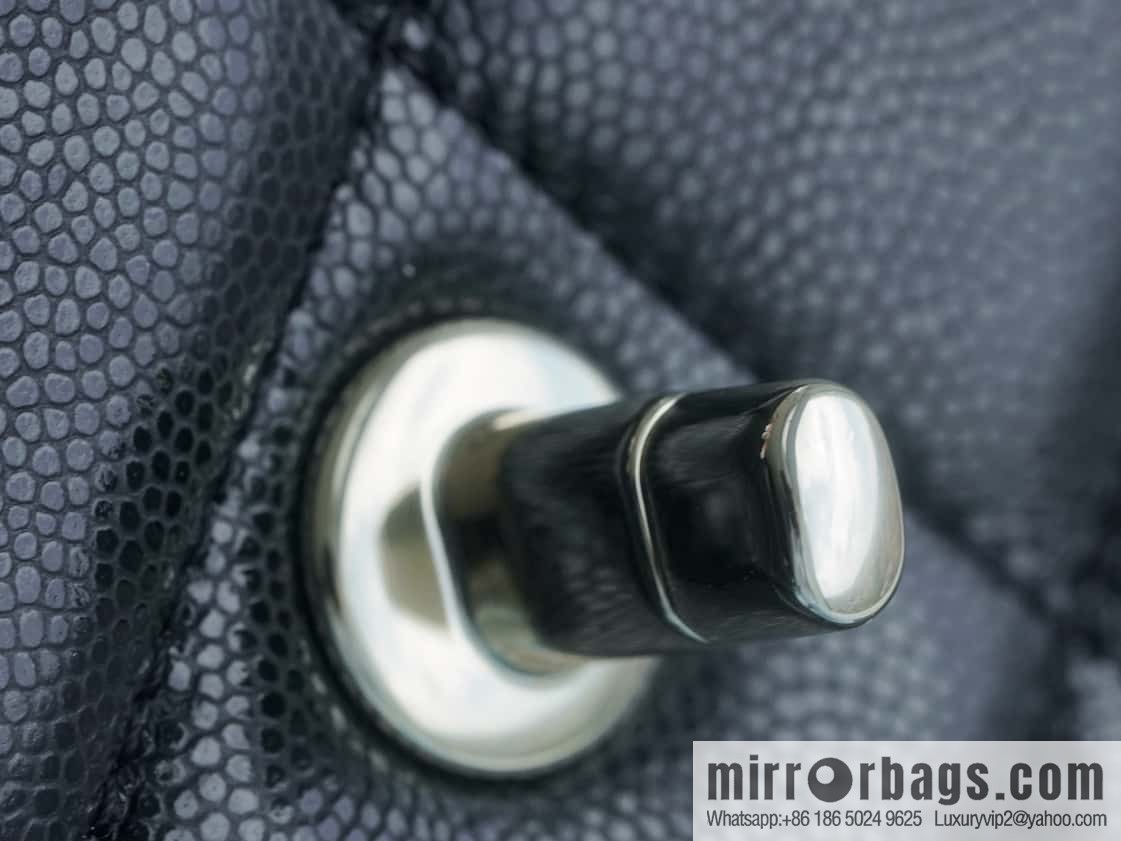 CHANEL 24p handle Kelly box, black small AS4711