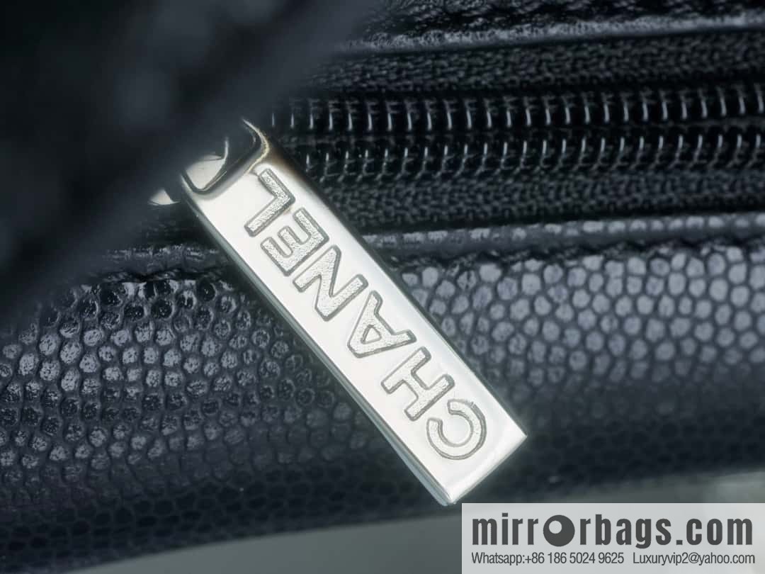 CHANEL 24p handle Kelly box, black small AS4711