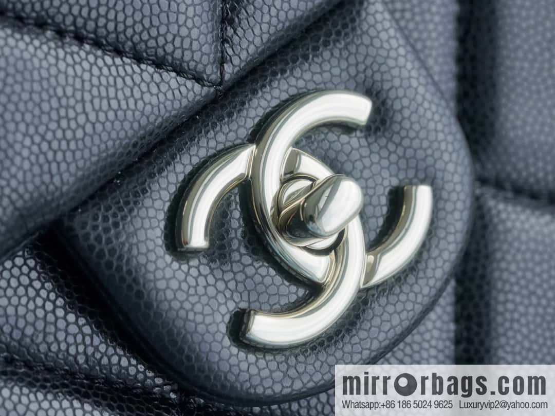 CHANEL 24p handle Kelly box, black small AS4711