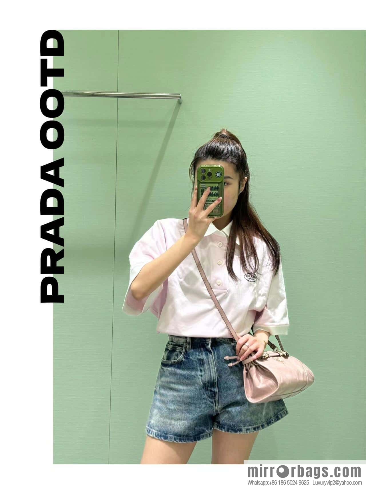 PRADA 🎉 LusSo lf oil wax leather 🎉 1BA215 messenger bag 🎉 pink