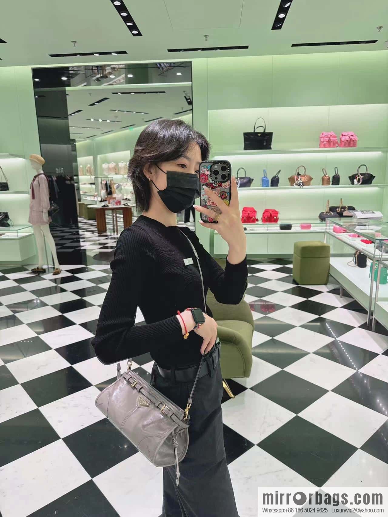 PRADA 🎉 LusSo lf oil wax leather 🎉 1BA215 messenger bag 🎉 grey