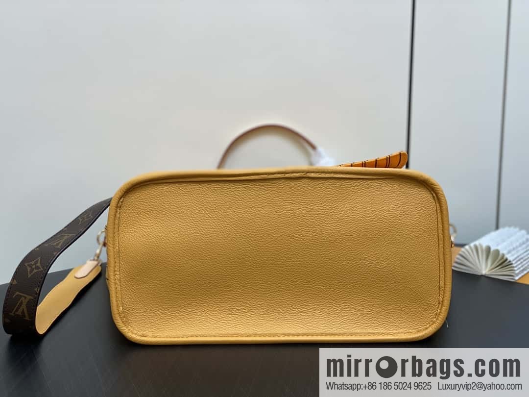 [Original single boutique] M11947 presbyopia yellow, available on both sides, variable code chip version, shopping bag series NEVERFULL medium handbag