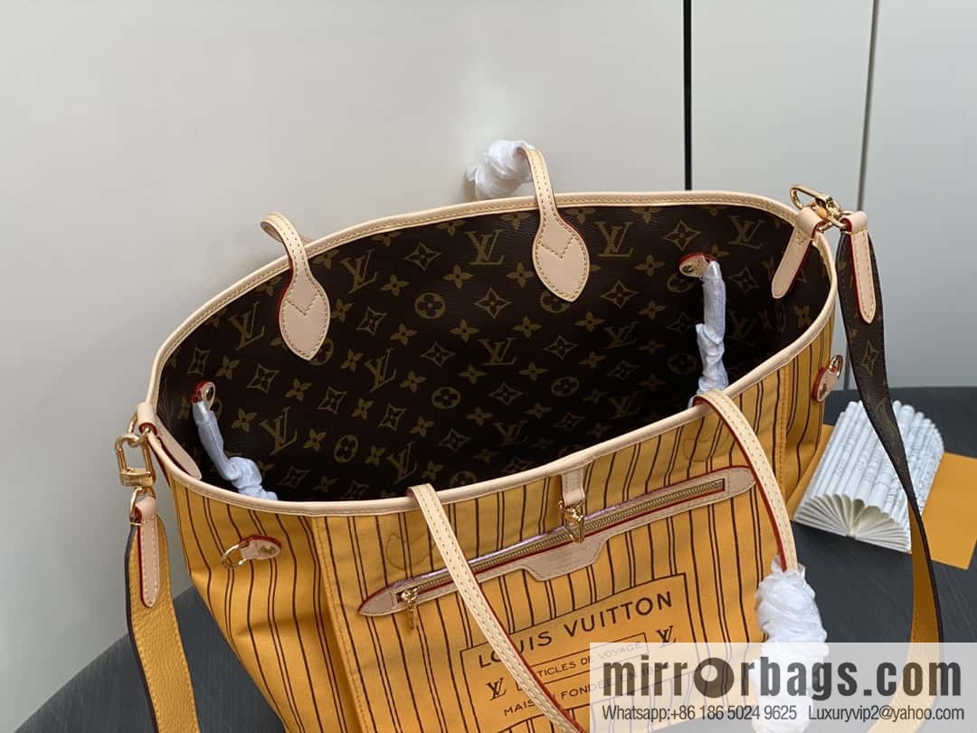 [Original single boutique] M11947 presbyopia yellow, available on both sides, variable code chip version, shopping bag series NEVERFULL medium handbag