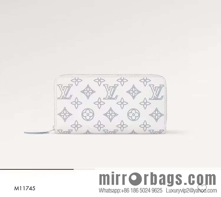 [Original single boutique] M11745 white hollow, single zipper wallet series Zippy zipper wallet M60017 11745 white (hollow)