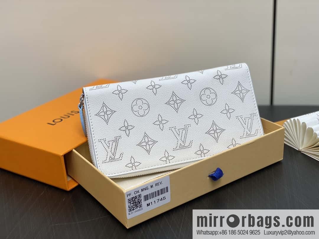 [Original single boutique] M11745 white hollow, single zipper wallet series Zippy zipper wallet M60017 11745 white (hollow)