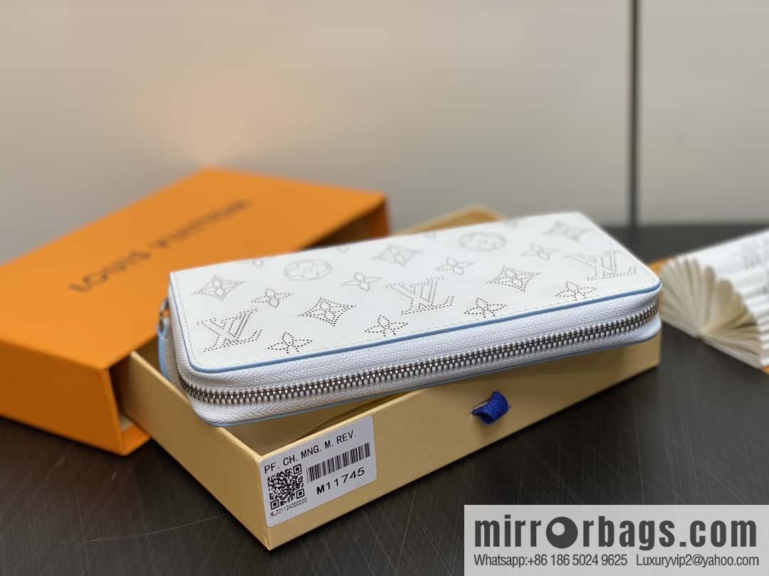 [Original single boutique] M11745 white hollow, single zipper wallet series Zippy zipper wallet M60017 11745 white (hollow)