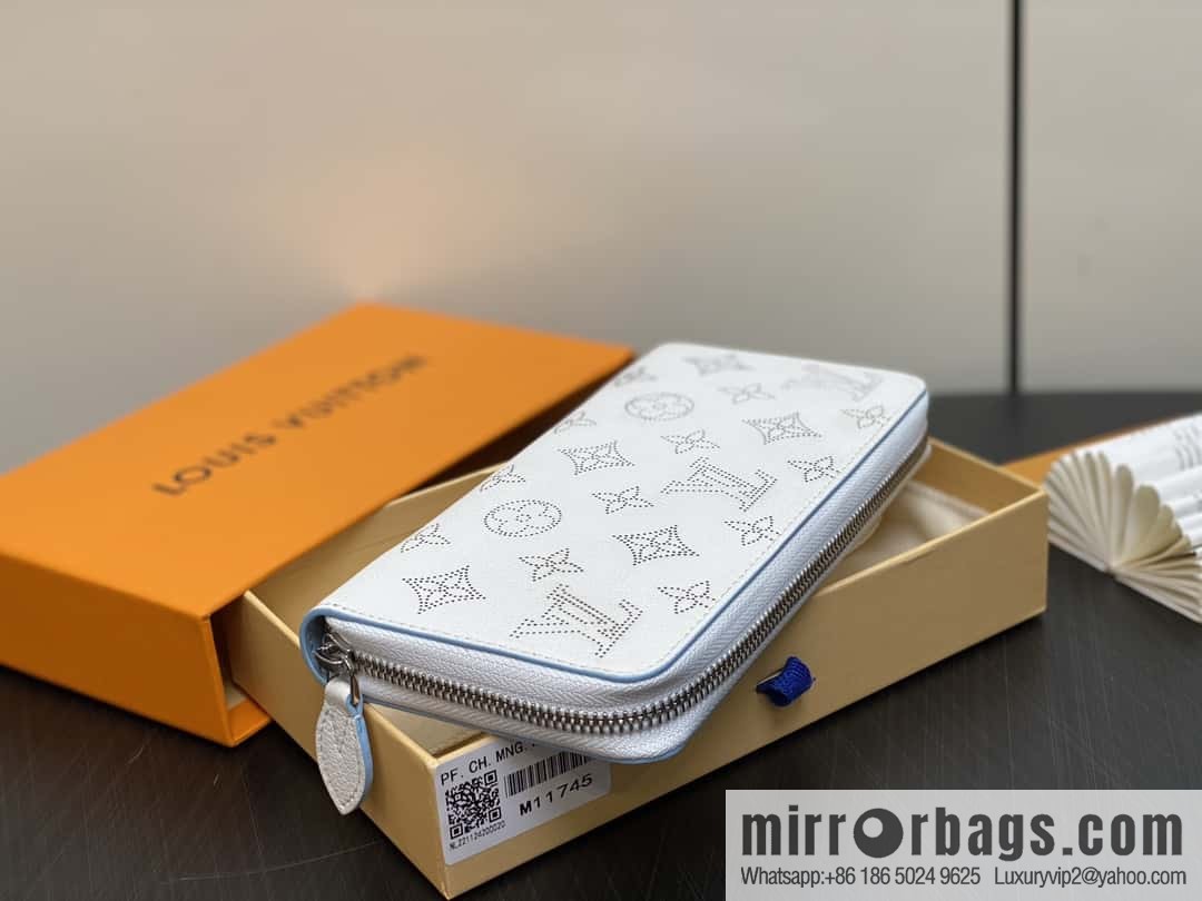 [Original single boutique] M11745 white hollow, single zipper wallet series Zippy zipper wallet M60017 11745 white (hollow)