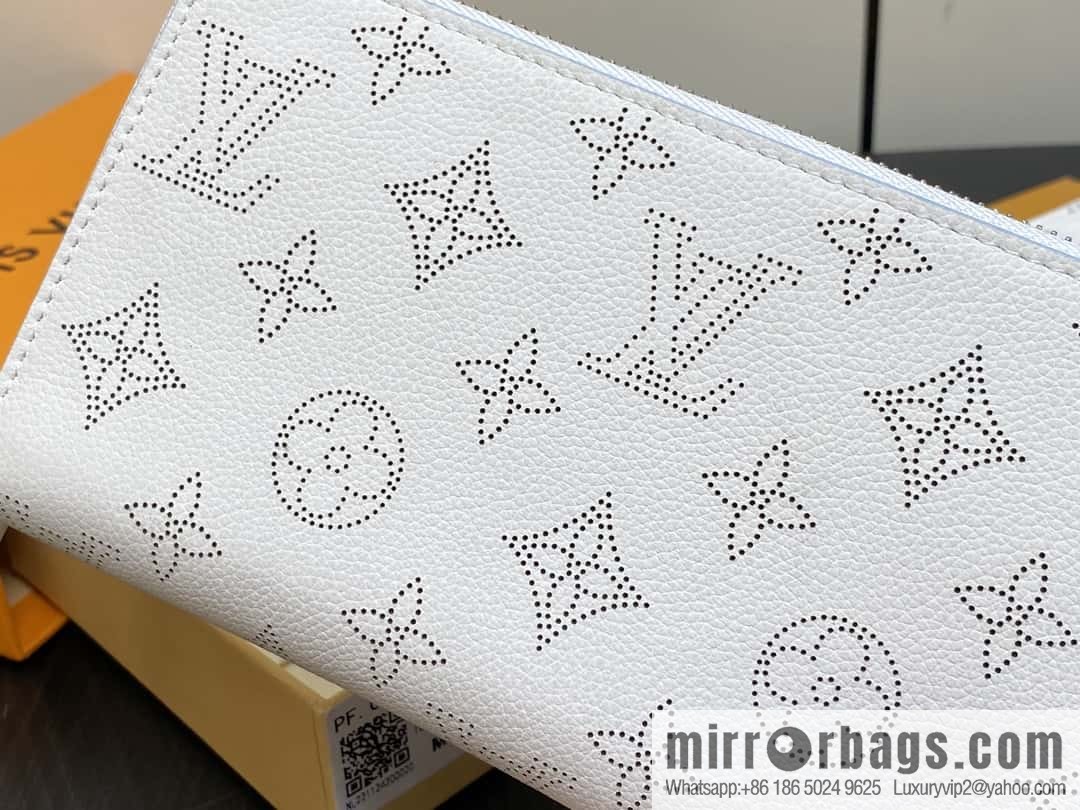 [Original single boutique] M11745 white hollow, single zipper wallet series Zippy zipper wallet M60017 11745 white (hollow)
