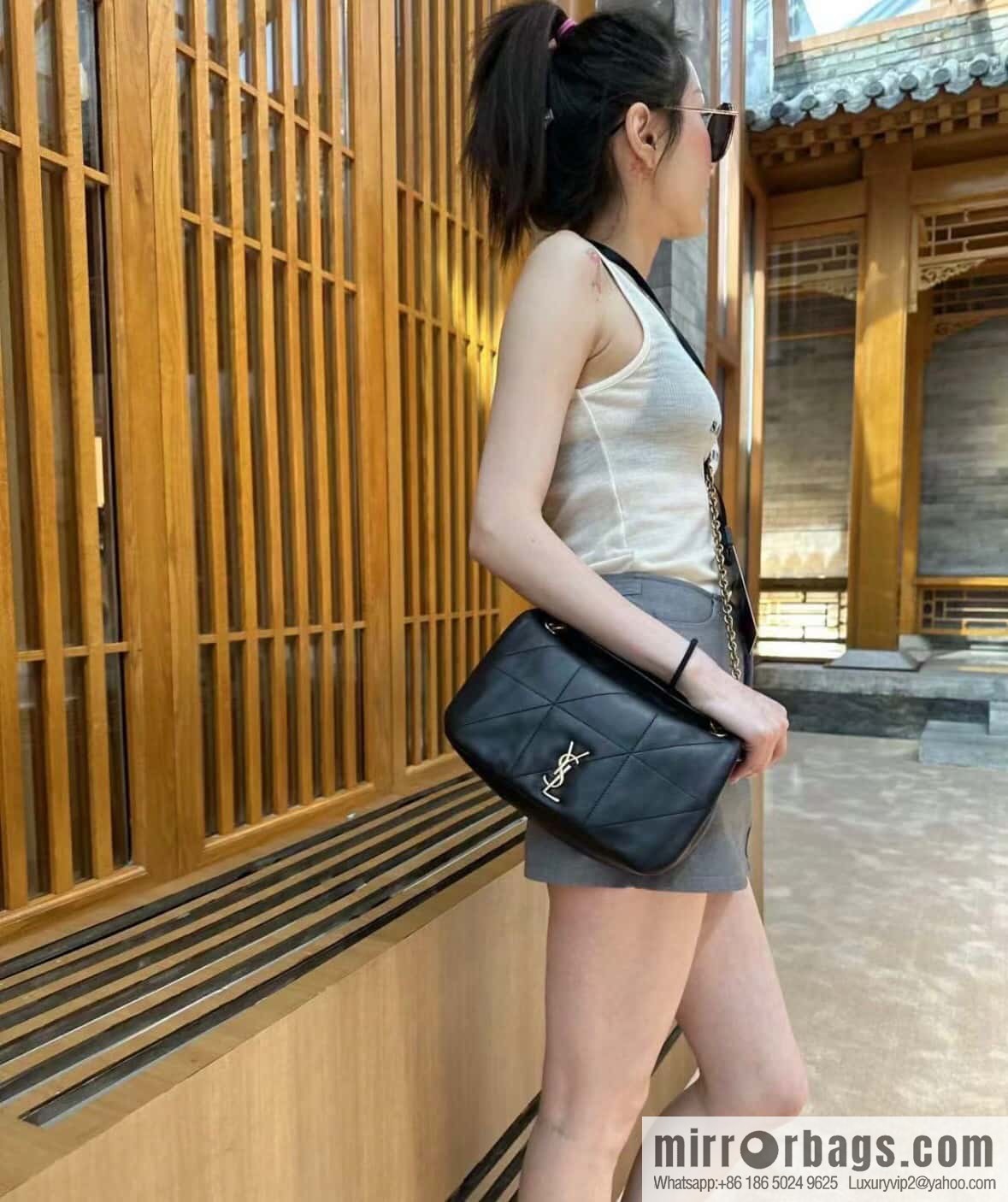 YSL 𝗝𝗔𝗠𝗜𝗘_ small sheepskin handbag 763475