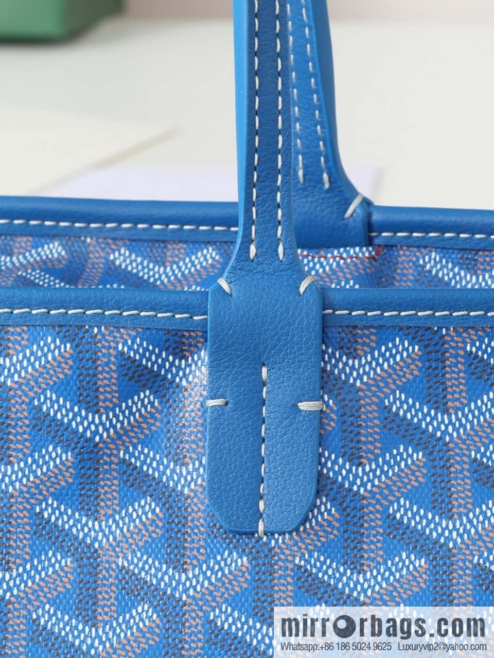 [Premium quality, all copper hardware] 🔎 020320 blue, goyard goya artois small bag (zipper tote bag)