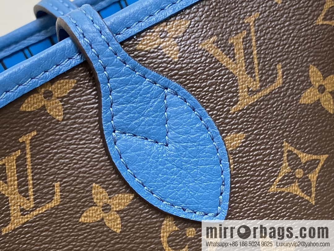 [Original order boutique] M13753 presbyopia blue, double-sided available, variable code chip version, shopping bag series NEVERFULL medium handbag
