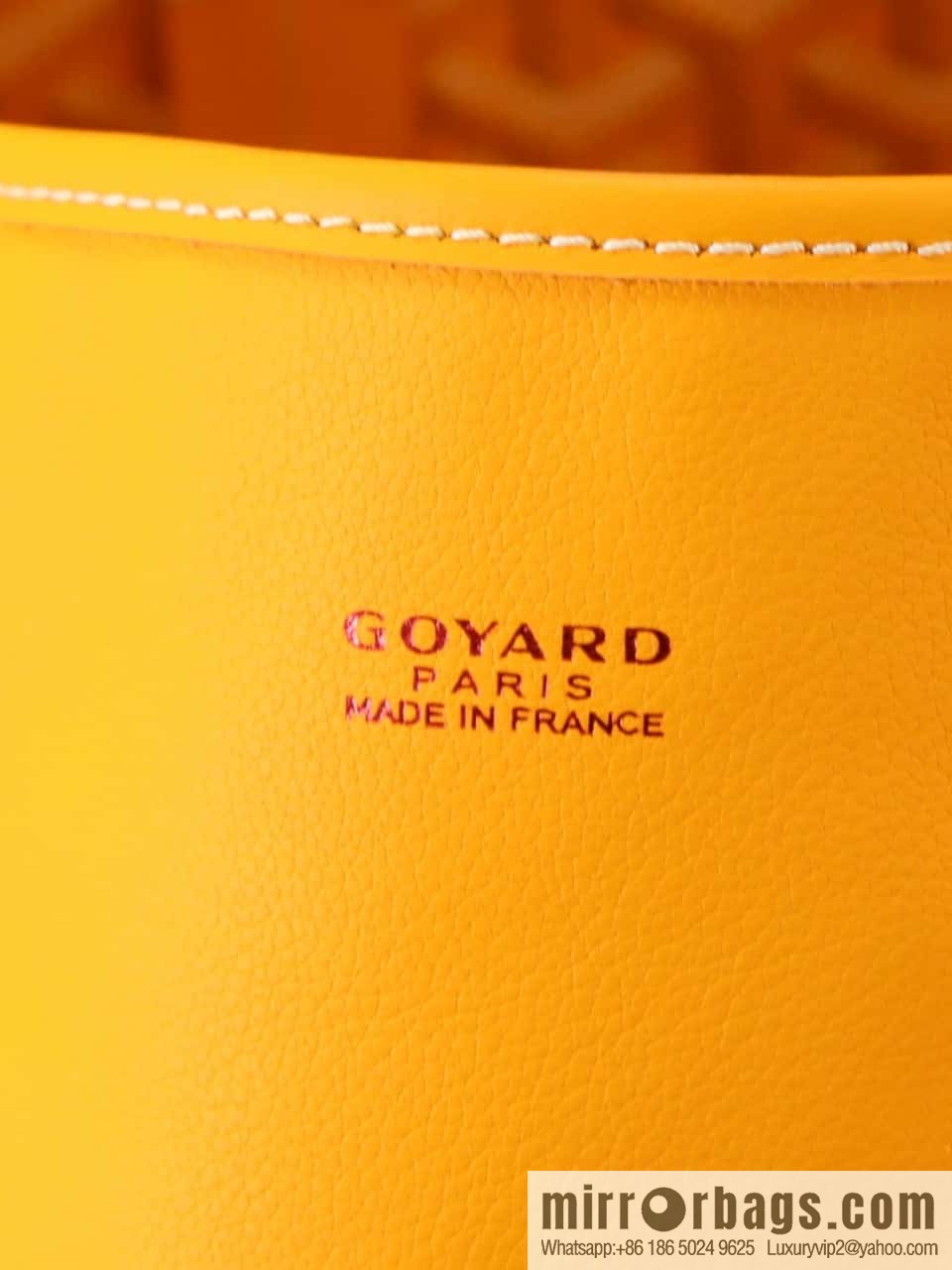 [Premium quality, original materials] Goyard reversible anjous double-sided tray extra large yellow tray bag
