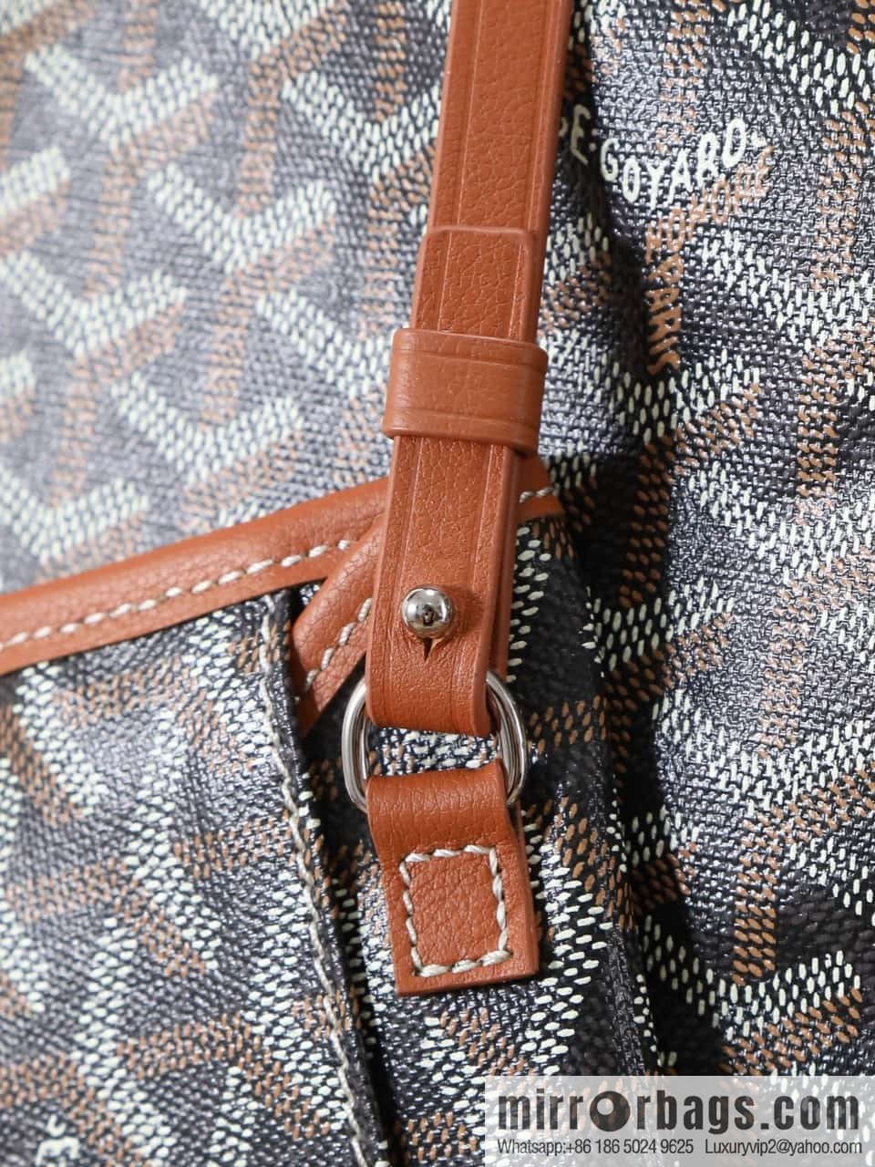 [Premium quality, original materials] Goyard reversible anjous double-sided tray extra large brown tray bag