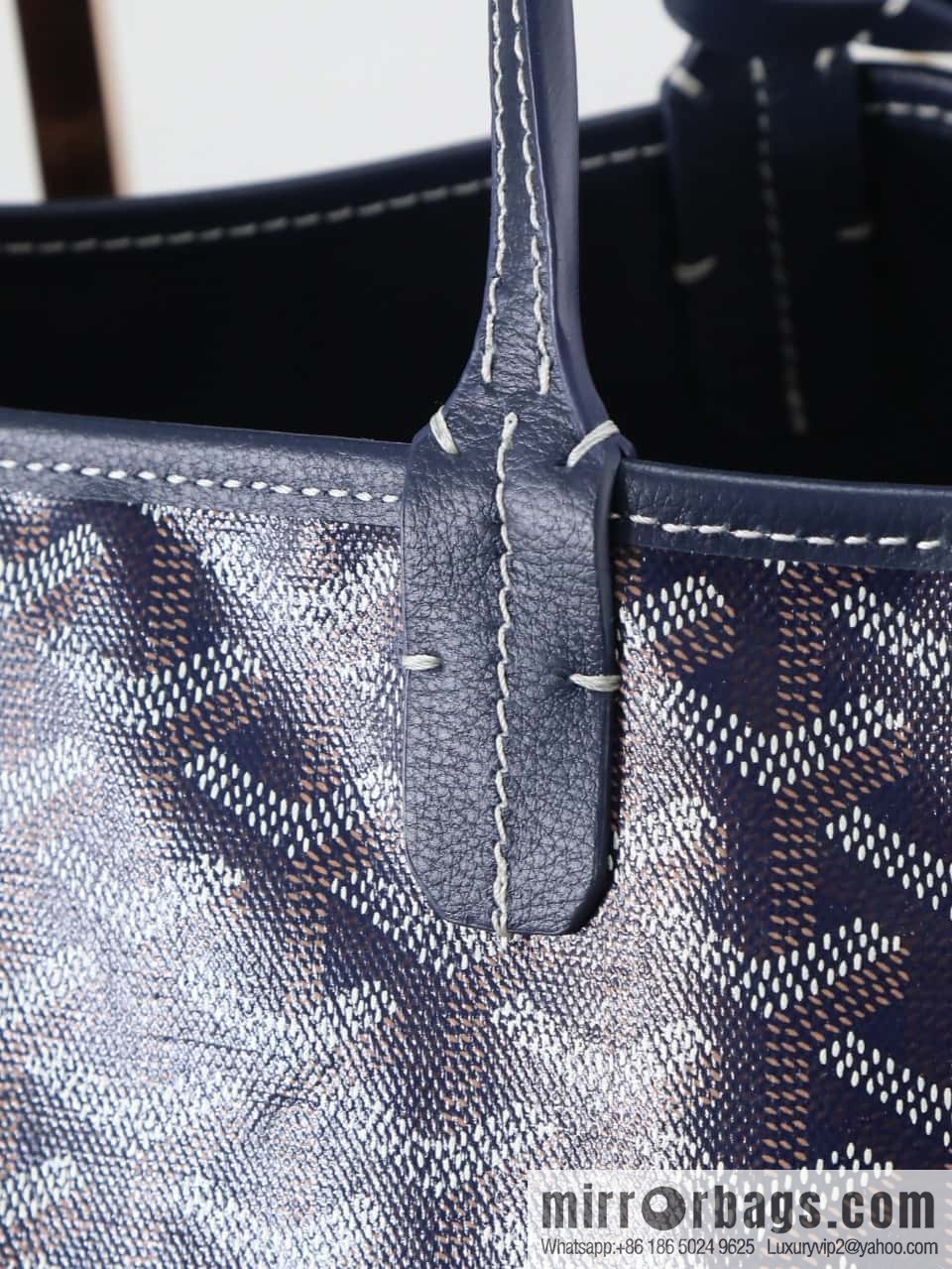 [Premium quality, original materials] Goyard reversible anjous double-sided tray extra large blue tray bag
