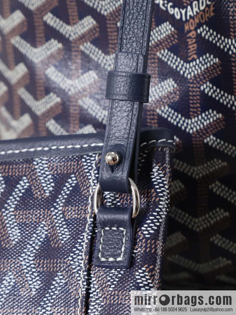 [Premium quality, original materials] Goyard reversible anjous double-sided tray extra large blue tray bag