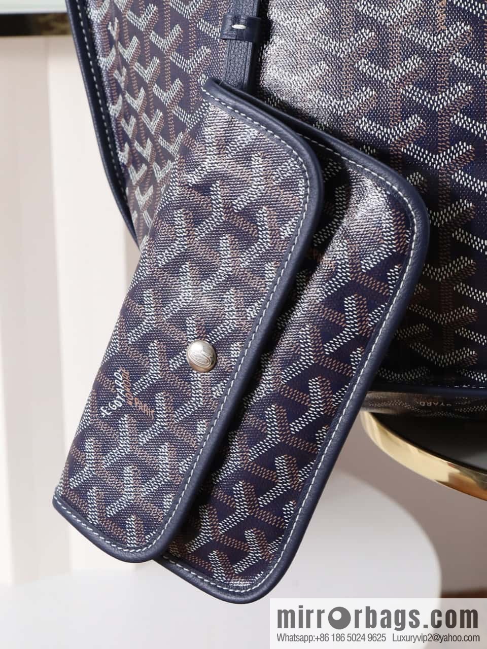 [Premium quality, original materials] Goyard reversible anjous double-sided tray extra large blue tray bag