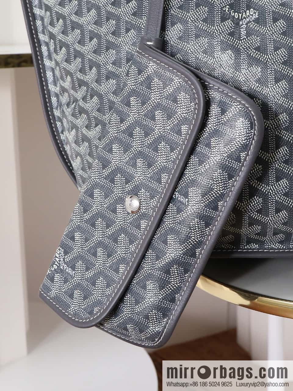 [Premium quality, original materials] Goyard reversible anjous double-sided tray extra large gray tray bag