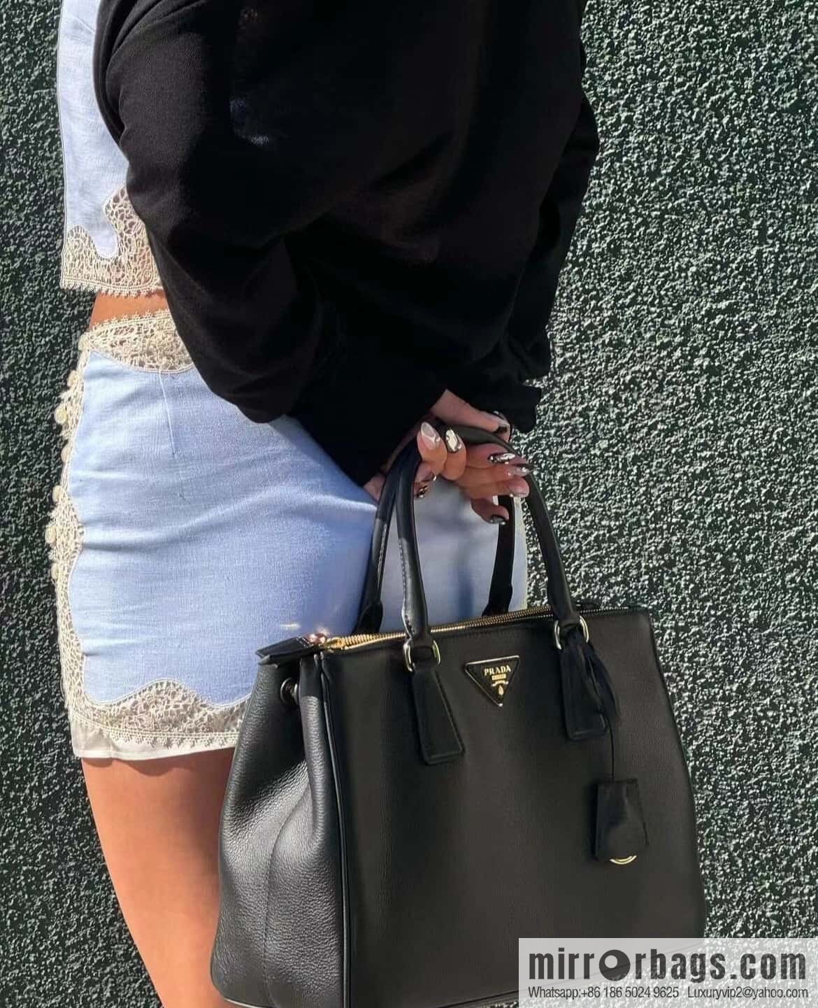 PRADA 🎉 new killer bag 🎉 1BA802 extra large plain weave 🎉 black