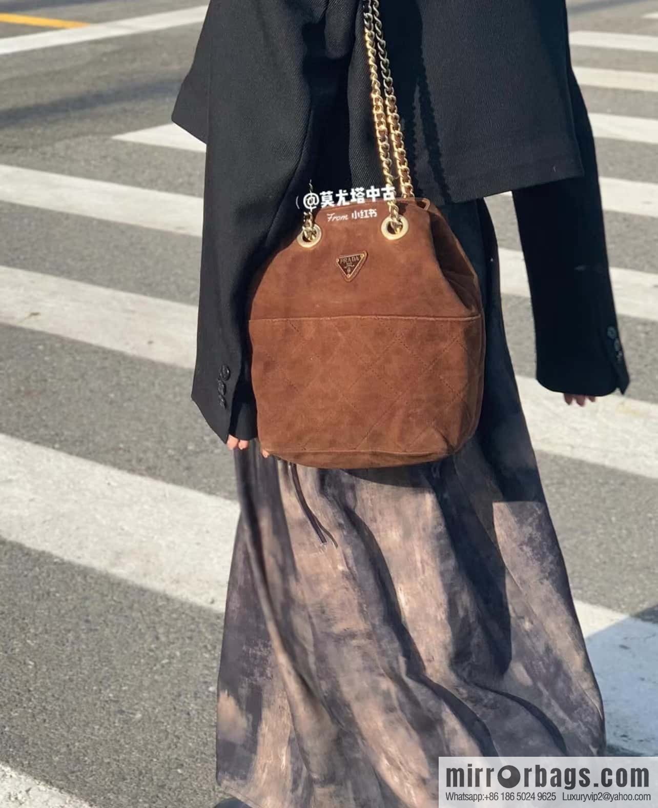 PRADA 🎉 medieval suede 🎉 1BD601 suede