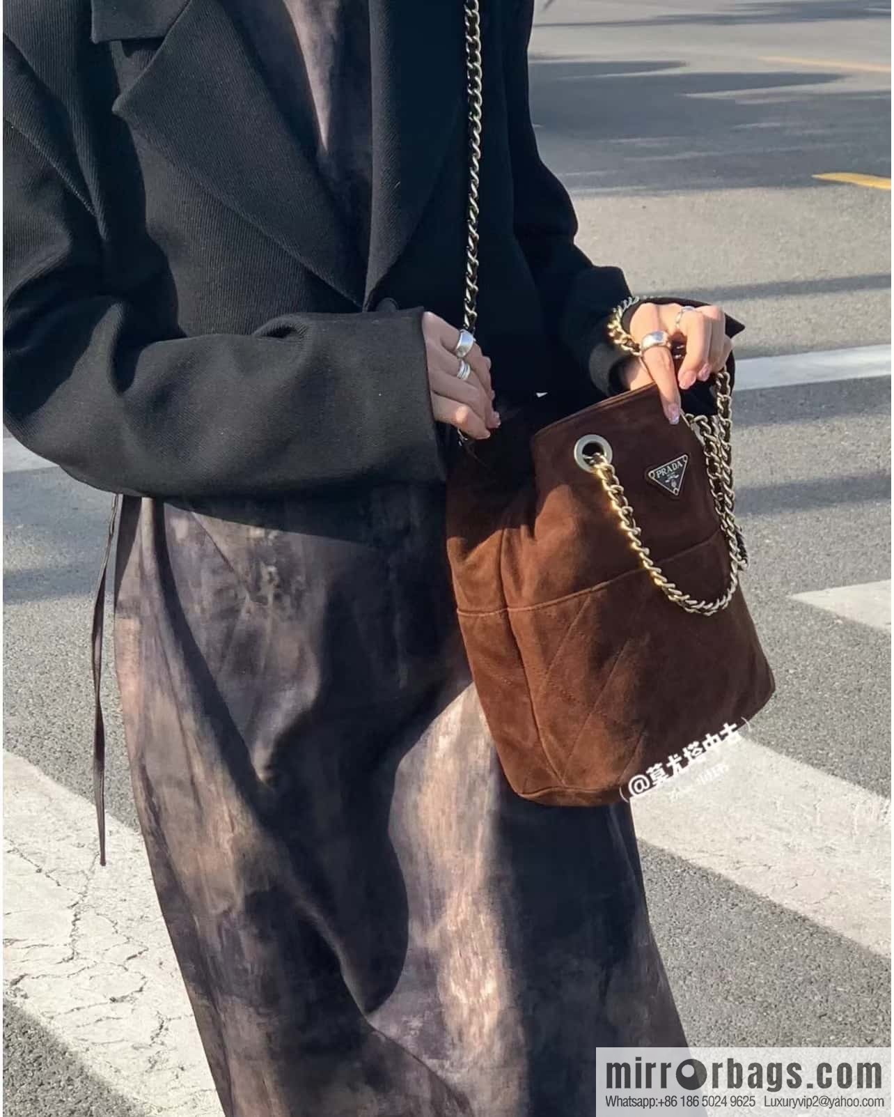 PRADA 🎉 medieval suede 🎉 1BD601 suede