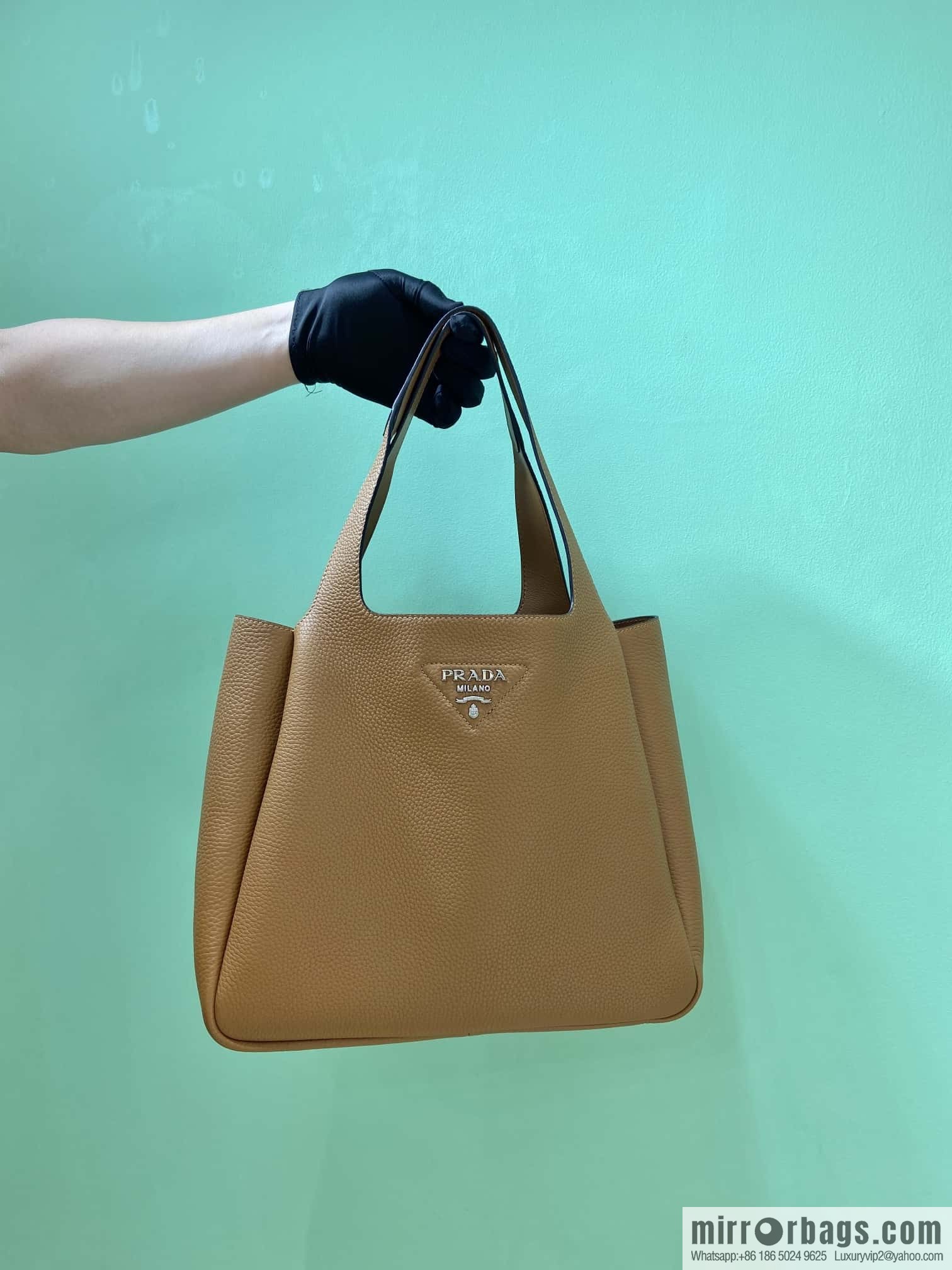 PRADA 🎉 large vegetable basket 🎉 1BG338 large bucket bag 🎉 brown