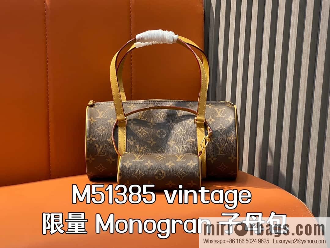 [Original order boutique] M51385 old flower mother and child bag, gong and drum bag medieval bag series vintage limited edition Monogran mother and child bag