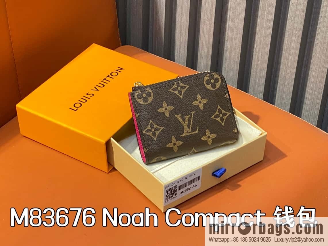 [Original order boutique] M83676 presbyopia rose red, zipper wallet series NEW Noah Compact wallet