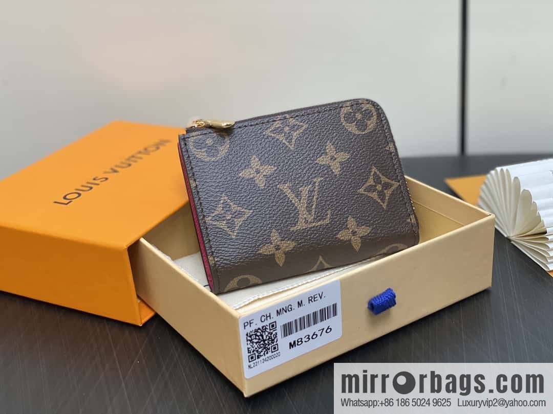[Original order boutique] M83676 presbyopia rose red, zipper wallet series NEW Noah Compact wallet